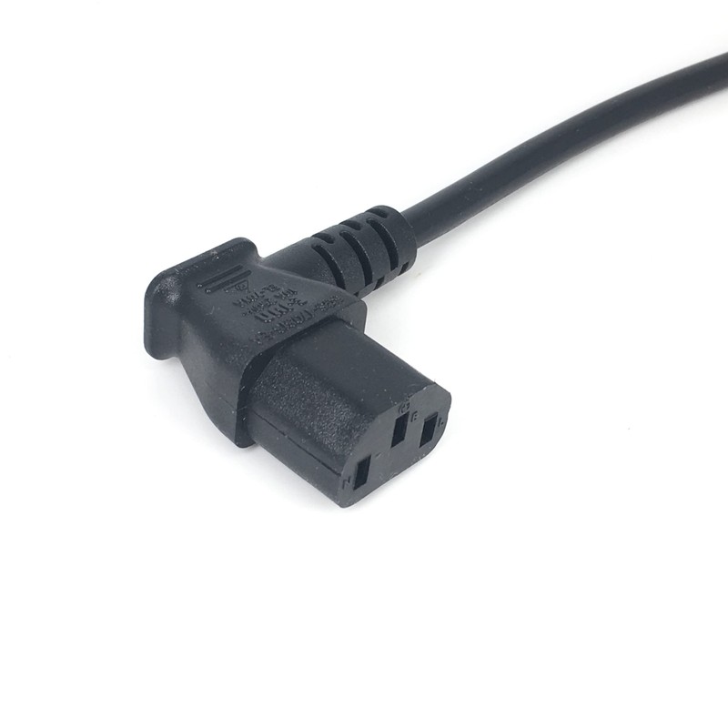 Toptekits C14 to Angled C13 Power Cords - 2ft/60cm, Left