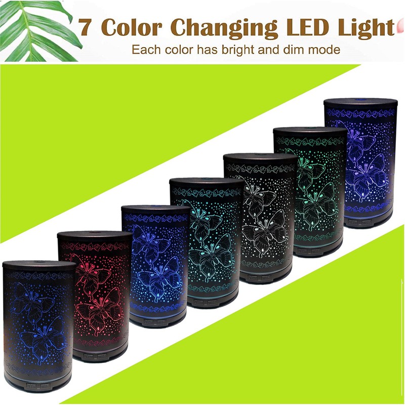 100ml Butterfly Pattern Essential Oil Diffuser Household Automatic Aroma Diffuser