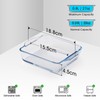 NUTRIUPS Square Glass Baking Dish 15.5cm Mini Oven Proof Dishes
