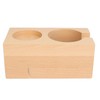 Wooden Coffee Tamper Station Stable Prevent Slip Coffee Tamper Holder