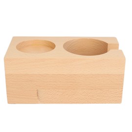 Wooden Coffee Tamper Station Stable Prevent Slip Coffee Tamper Holder Base Tamping Station for Home Coffee Suitable for 58mm/2.3in