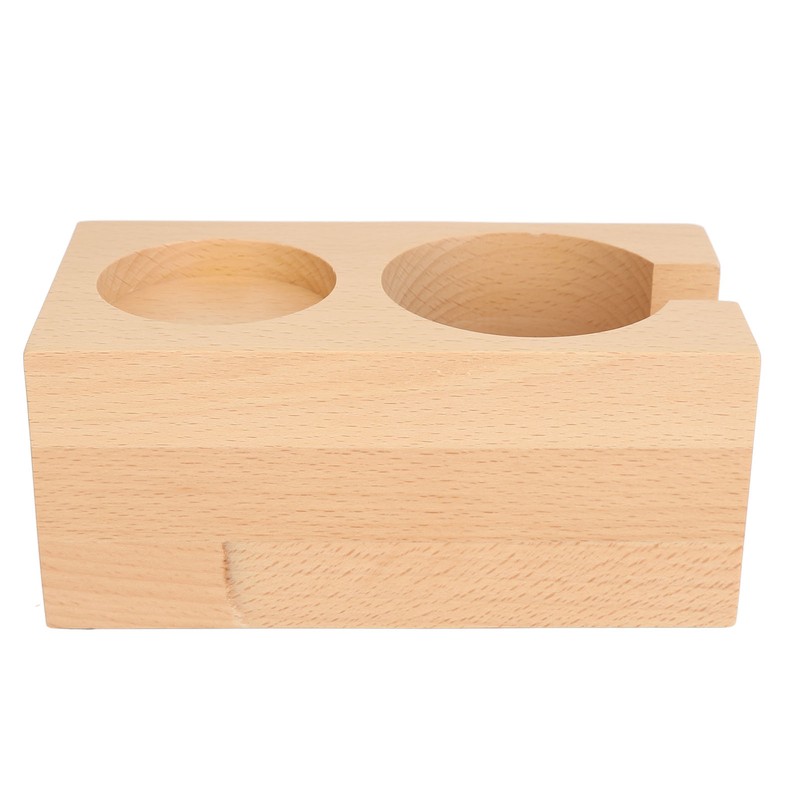 Wooden Coffee Tamper Station Stable Prevent Slip Coffee Tamper Holder