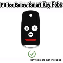 TAPAYICA for Acura Key Fob Shell Remote Key Fit for Acura MDX Acura RDX Acura TL Acura TSX Acura ZDX Honda Accord (4 Buttons Black-Silver)