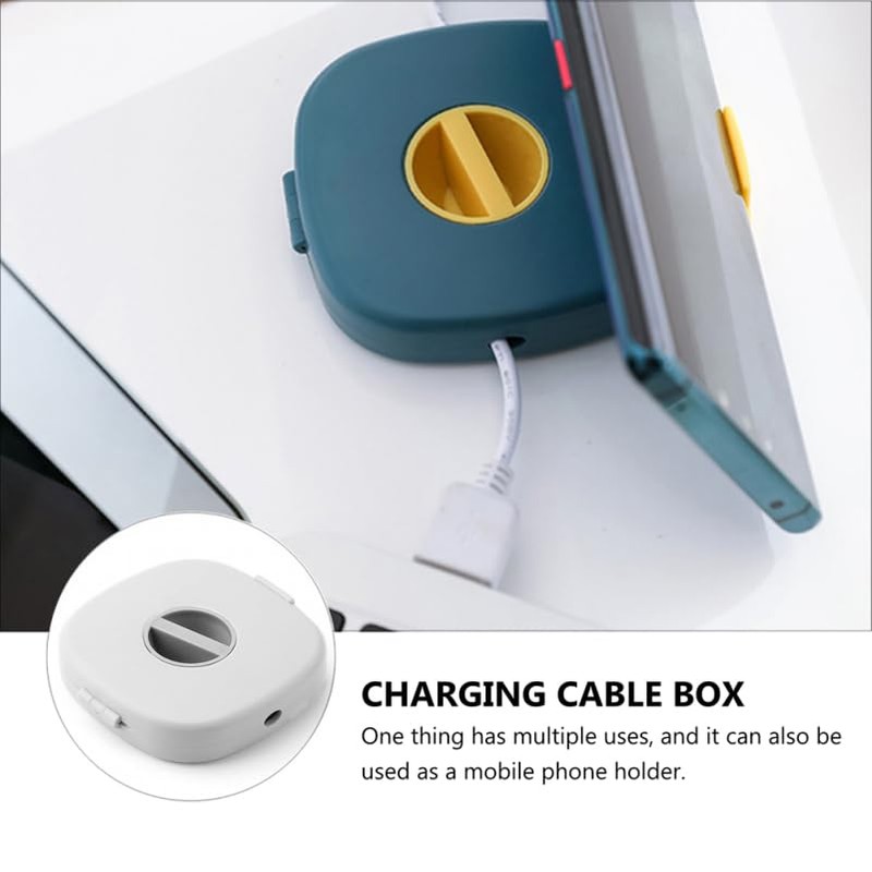 OSALADI Charging Cable Organiser Box 3 Colours Set Small Portable