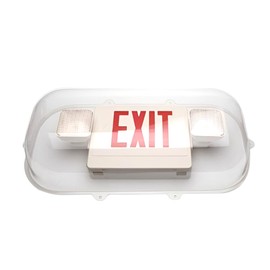 KastLite Clear Polycarbonate Emergency Exit Sign Cage - Protective Non Wire Guard Cover for Lighted Signs - Wall & Ceiling Light Damage Stopper - Outdoor Business & Home Lighting Protector (Clear, BG-3C 30-3/4" x 6-1/2")