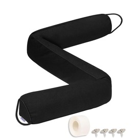 TORRAMI Under Door Draft Stoppers 36 Inch, Heavy Triangle Stop Draft Block Cold Air/Wind/Breeze Noise Blocker Door Sweeps Weather Stripping Bottom Seal Black