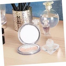 WOONEKY 2pcs Acrylic Eyeshadow Pressing Tool Circle for Loose Makeup Repairing Stamper