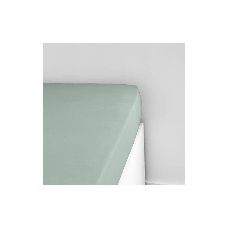 Essential Celadon Jersey Fitted Sheet 90 x 190 cm Single