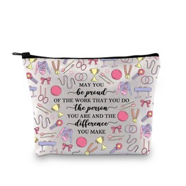 BDPWSS Gymnastics Lovers Makeup Bag Gymnast Gifts May You Be Proud of The Work You Do Gymnastics Team Inspirational Gift (Be Proud Gymnast bagCA2)