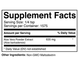 Prescribed For Life Aloe Vera Powder 4:1 (Aloe barbadensis) | Aloe Vera Gel Supplement for Skin Care and Health Benefits | Food Grade, Natural, Vegan, Non-GMO, Gluten Free (1 kg / 2.2 lb)