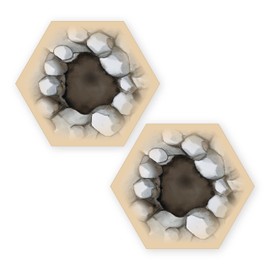 Tabletop Monthly Caverns Scenario Hexes compatible with Catan's Settlers of Catan, Seafarers, and Catan Expansions (2 Caverns)