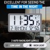 TXL Atomic Wall Clock with Backlight, Battery Operated Digital Wall