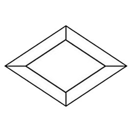 2"x 3" Diamond Glass Bevel - Pack of 10