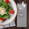 itenga 24 x Cutlery Bags Grey "Schön dass du da