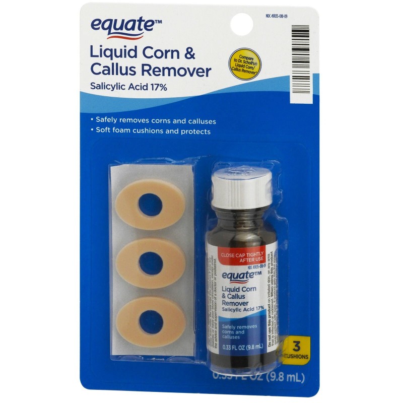 Equate Liquid Corn & Callus Remover w/ Cushions 0.33 oz