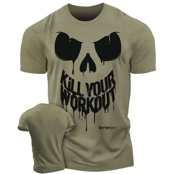 D R DETROIT REBELS Kill Your Workout Men's Weightlifting T-Shirt