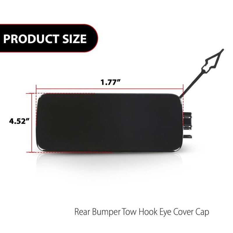 G-PLUS Rear Left Bumper Tow Hook Eye Cover Cap Compatible