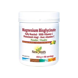 New Roots Herbal Magnesium Bisglycinate Powder, 454g
