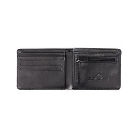 Quiksilver Men's Slim Rays Travel Accessory Bi-fold Wallet, black, Slim