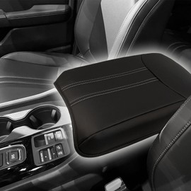 Areeyils Center Console Pad Armrest Box Cover Compatible with 2023 2024 2025 Honda Pilot Accessories, Black Leather Protector Accessories for Pilot Armrest Pad Automotive Center Console Soft Cushion