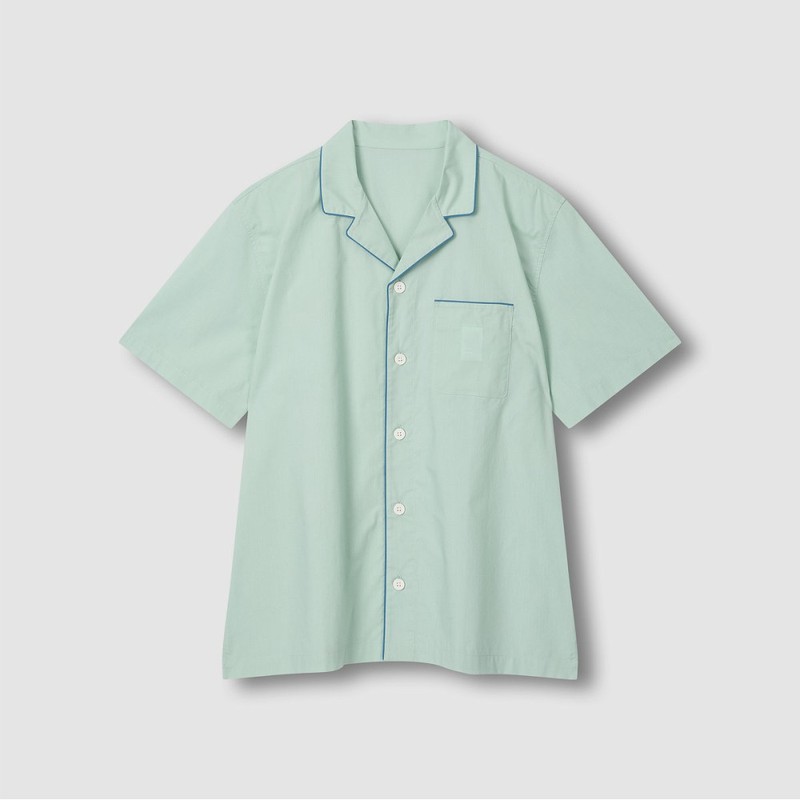 JAJU [JAJU] Men's 60s Cotton Line 5-Part Pajama Set_Mint