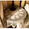 Hetao 100% Cotton Handmade Crochet Round Tablecloth Doilies Lace Table