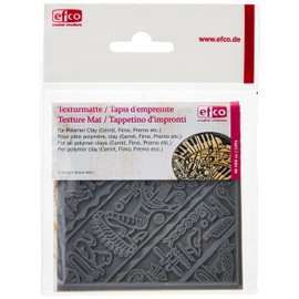 Efco Egypt Texture Mat, Rubber Orange, 9 x 9 x 1 cm