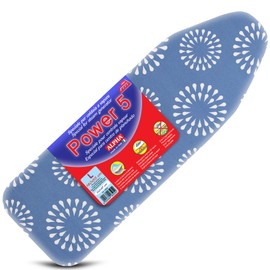 Bestcovers Alpha Power 5 lagig, Bügelbrettbezug bis 122x40, Hitzereflektierend, Extra dick, eingebaute Velcro Spannern, Made in Italy, 100% Baumwolle + Aluminium + Schaum + Moleton, Ersatzbezug, M