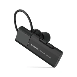 Elecom LBT-HSC10MPBK Bluetooth Handsfree Headset USB Type-C Charging Terminal for Calling Music with Large Call Button, 3DFit Ear Hooks, Black