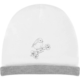 Azeeda 'Blue Tit on Flowering Branch' Kids Slouch Hat (KH00037818)