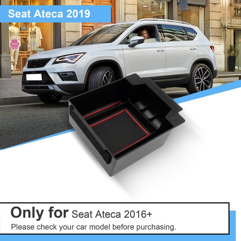 Coleya Centre Console Storage Box Compatible with Seat Ateca 2016-2024,
