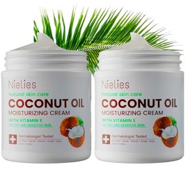 Coconut Oil Cream, Crema Corporal Coco, Crema de Coco, aceite de coco para el cabello, Crema Humectante de Aceite de Coco Extra Virgen,Delicado Aroma a Coco para Todo Tipo de Piel , 500gr / 17.63 oz (2)