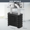 ZHEGE Heavy Duty Combination Lock, Large Outdoor 4-Digit Padlock, High