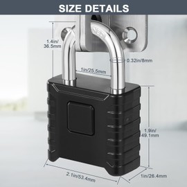 ZHEGE Heavy Duty Combination Lock, Large Outdoor 4-Digit Padlock, High Security Weatherproof Lock for Locker, Design of Hidden Password Suitable for Home, School, Garage, Gate, Garden (Black, 2Pack)