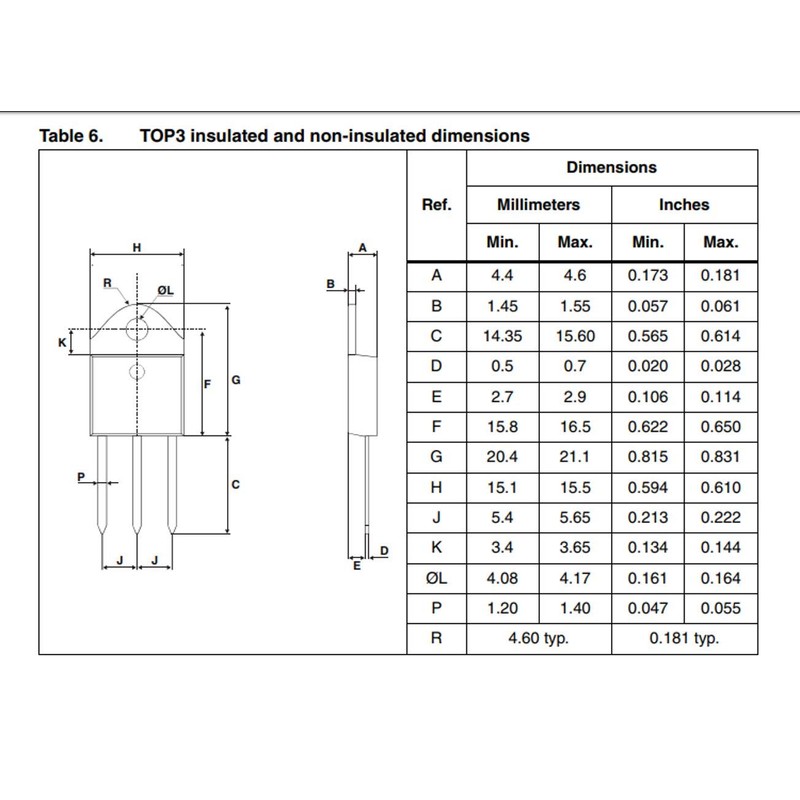 Bridgold 10pcs BTA41-600B BTA41-600 BTA41 40A, 600V, TRIAC, Gate Trigger