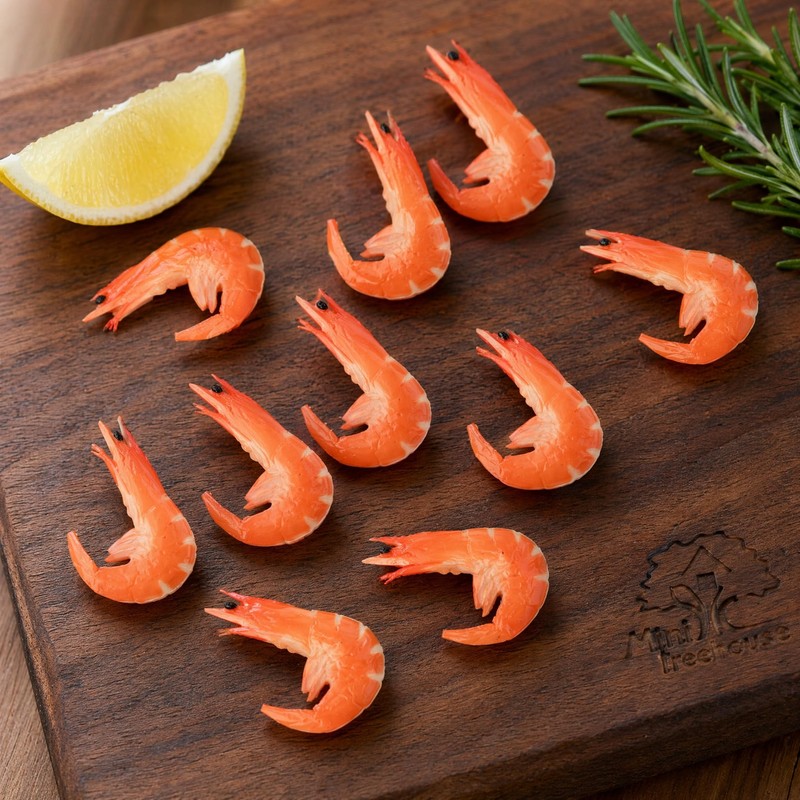Artificial Shrimp Model 9 Pieces Red PVC 2.95 X 1.77