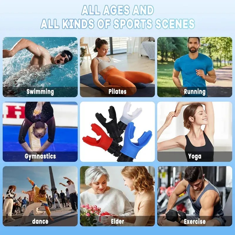 Entrenador Respiración Para Entrenamiento Expansió 4 Pzas+3