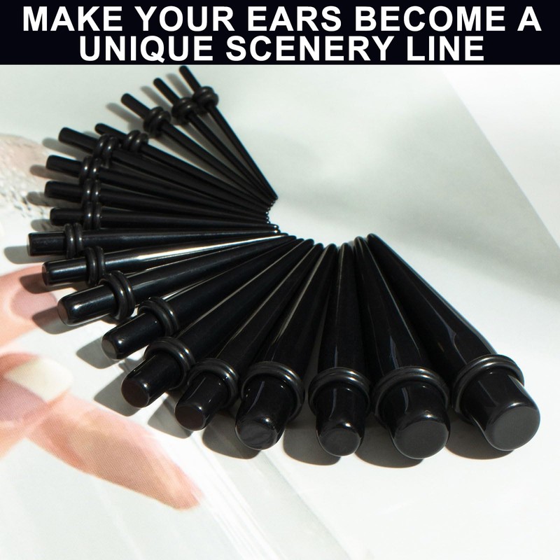 50 Pcs Ear Stretching Kit - Acrylic Tapers & Plugs
