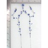 Faship Gorgeous Blue Rhinestone Crystal Floral Necklace Earrings Set -