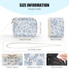 Relavel Mini Makeup Bag with Led Mirror, Small Floral Cosmetic