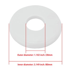 MAGO FAMILY MAGIC Wall Split Flange for 28mm Dia Pipe (1.1 inch), Flange Pipe Cover Decoration, ABS Round Self-Adhesive Escutcheon Plate Plumbing Pipe Cover, White, 1 Piece