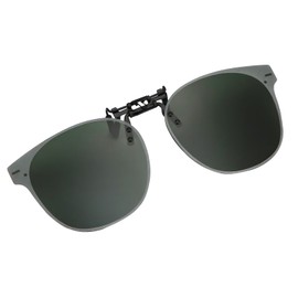 Polarized Sunglasses Clip Over Glasses Clip On Glasses Men Women Anti-Glare Folding Driving Outdoor Activities Dark Green Black, black