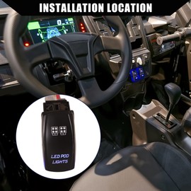 Hihaha Inner/Power Busbar Plug Wire Harness Kit/with On Off Rocker Switch for Polaris for Ranger XP 1000 2018-2022 / Durable/Plastic / 1 Set/Black