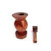 Pepper Mill Wood, Pepper Crusher. Jar Figure Ironwood Handmade for