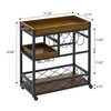 Ohsuaniy Bar Cart Industrial Kitchen Serving Carts for Home 3