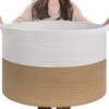INDRESSME XXXLarge Jute Rope Basket 21.7" x 21.7" x 13.8"