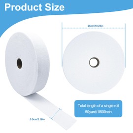 4 Rolls Cotton Blend Batting on a Roll 2 1/4 in×50 Yard Total 200 Yard Batting Quilt Batting by a Roll Batting for Upholstery Cotton Rolls for 2 1/2 Batting Strips