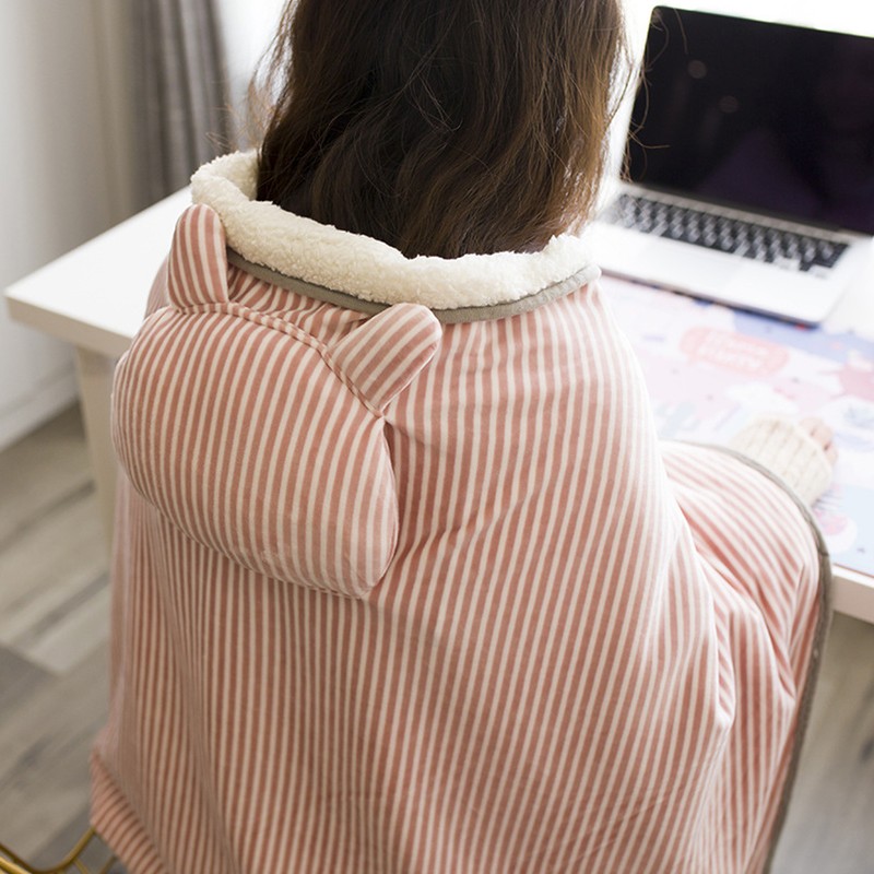USB Heated Blanket Pink 5V High Safety Soft Polyester Fiber