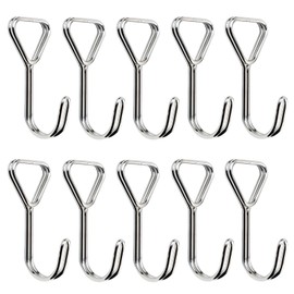 Brateuanoii Pack of 10 Spiral Hooks, Expander Hooks, Tie Down Hooks, Tarpaulin Tensioners, Stainless Steel Hooks, Expander Hooks, Tarpaulin Hooks, Rope Hooks for Trailers, Tarpaulins, Trucks, Boats,