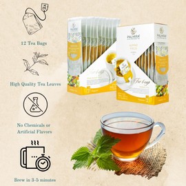 PALMIRA Alpine Field Herbal Tea -lemongrass, chamomile flowers, rose hips, orange peel- Made in Ukraine - 12 Tea Bags